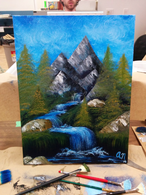 480x640 Intro To Oil Painting Workshop Bob Ross Paint Along! Saturday - Cost Of A Bob Ross Painting