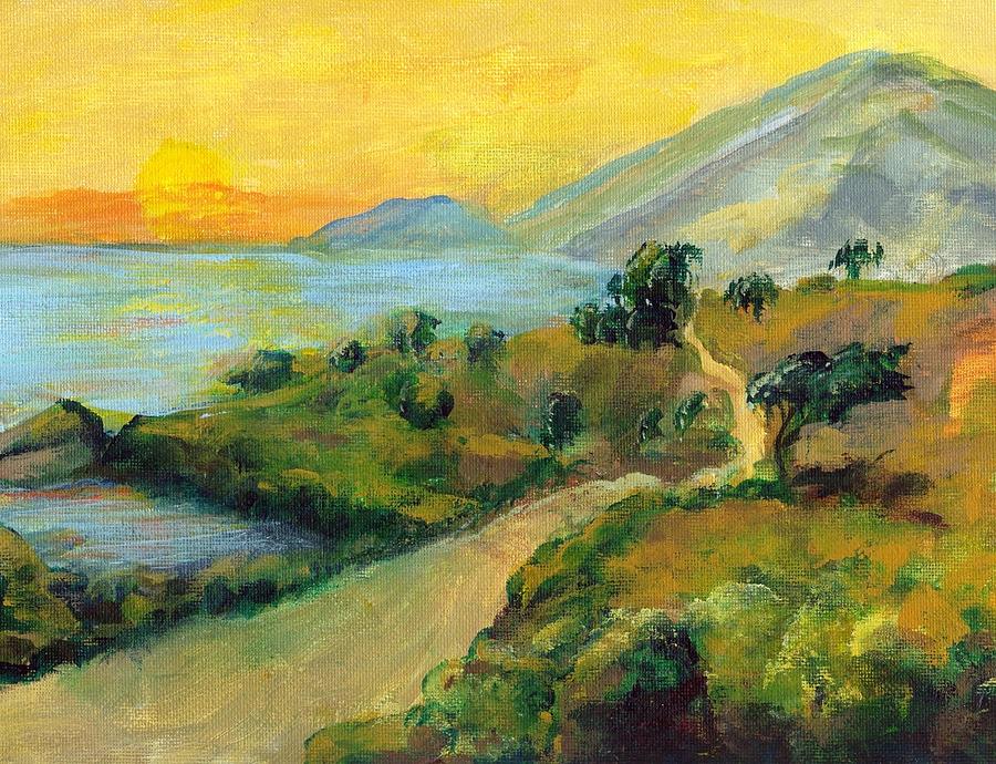 900x690 Costa Rica Sunset Painting By Randy Sprout - Costa Rica Painting