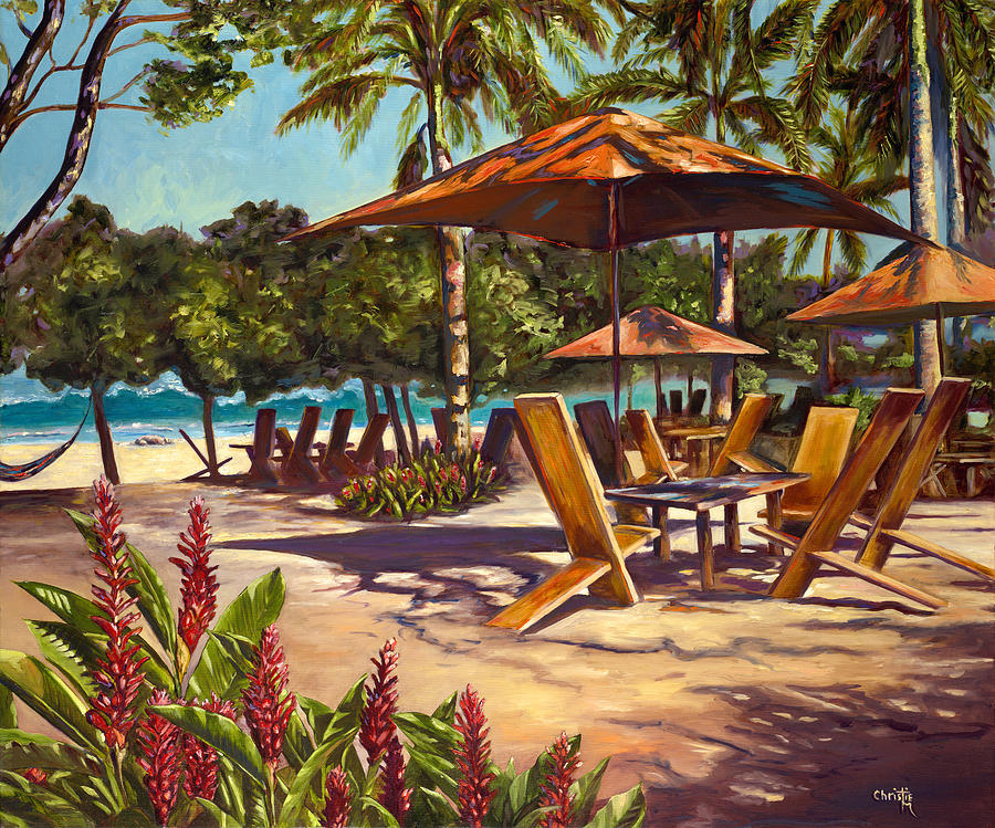 900x749 Lola's In Costa Rica Painting By Christie Michael - Costa Rica Painting