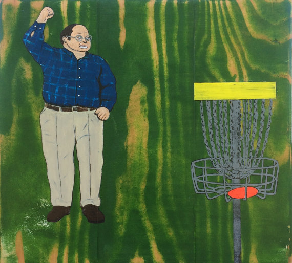 570x514 Frolf Disc Golf George Costanza Painting Seinfeld - Costanza Painting