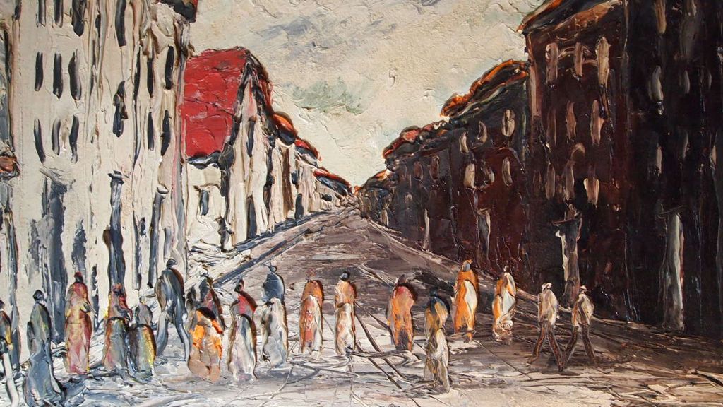 1024x576 Original Homer Costello Oil Painting 1955 Sold Ruby Lane - Costello Painting