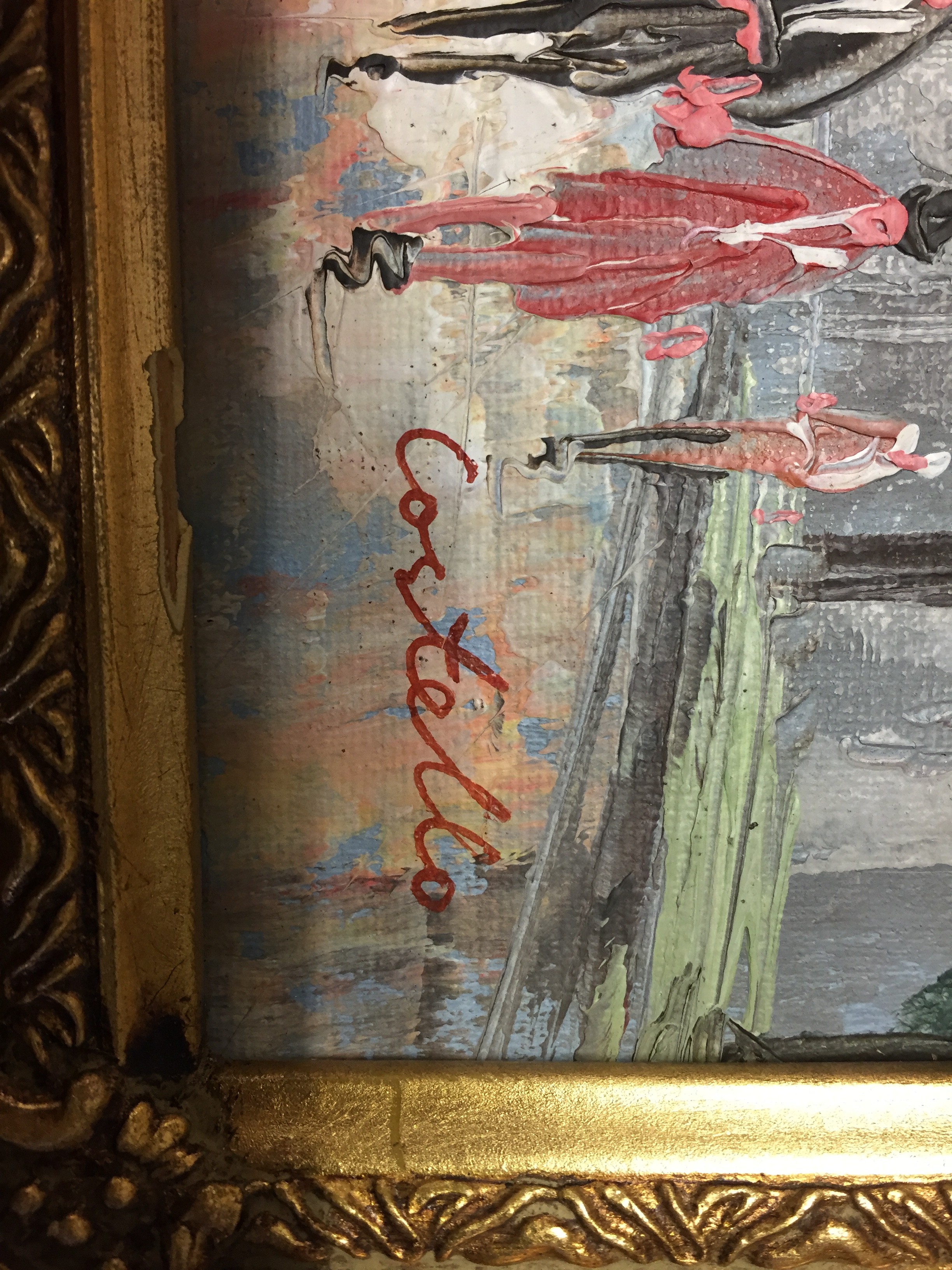 2448x3264 Original Oil Painting By Costello (Paris Scene With Arc De - Costello Painting