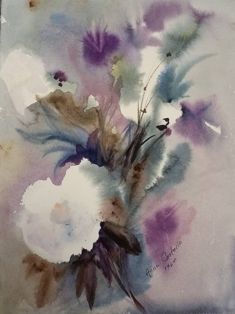 770x1027 Saatchi Art Flowers From The Misty Dew Painting By Anne Costello - Costello Painting