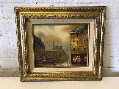 400x300 Vintage I Costello Signed Oil On Canvas Painting French Parisian - Costello Painting