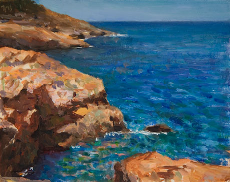 459x363 Daily Paintings La D'Azur Postcard From Provence - Cote D Azur Painting