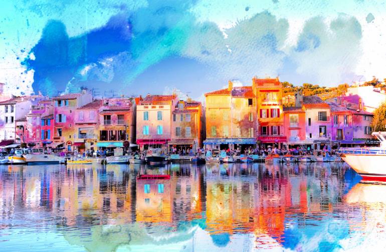 770x502 Saatchi Art Cassis, D'Azur - Cote D Azur Painting