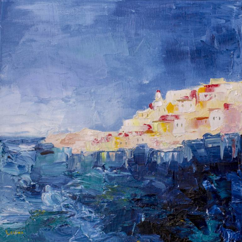 770x770 Saatchi Art Cote D'Azur Painting By Elena Levina - Cote D Azur Painting