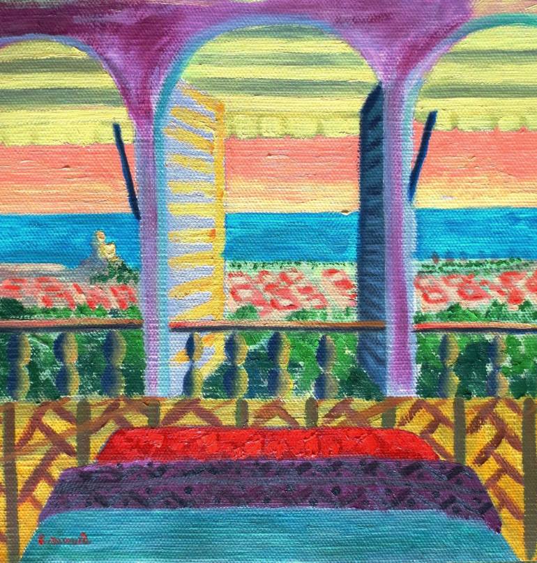 770x807 Saatchi Art La Cote D'Azur Painting By Keisuke Nomura - Cote D Azur Painting