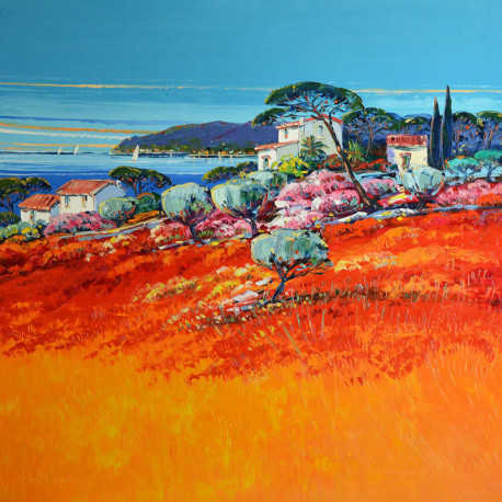 458x458 Unique Artwork D'Azur - Cote D Azur Painting