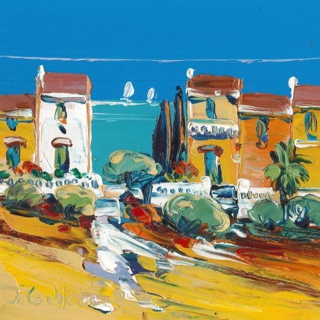 458x458 Unique Artwork La From The Artist Liisa - Cote D Azur Painting