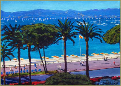 400x286 Christopher Gerlach, Paintings, Oils, Acrylics, California - Cote D Azur Painting