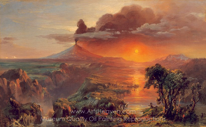 820x506 Reproduction Painting Frederic Edwin Church Oil Study Of Cotopaxi - Cotopaxi Painting