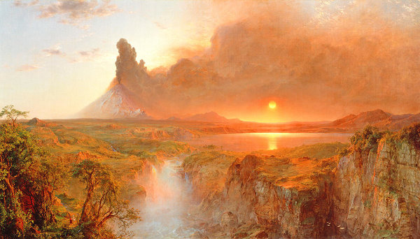 600x342 Cotopaxi Art Print By Frederic Edwin Church - Cotopaxi Painting