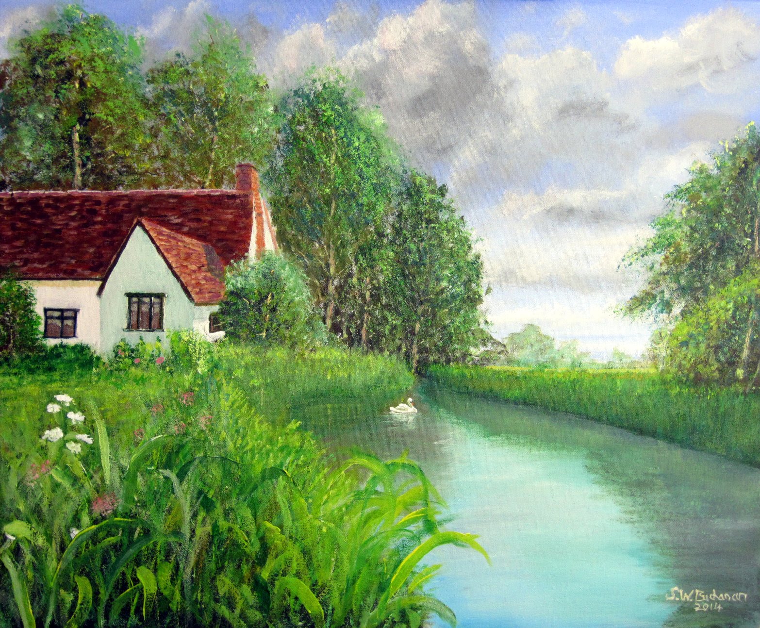 1566x1294 Cottage - Cottage Painting