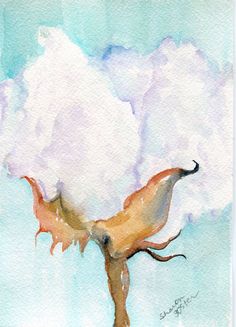 236x327 Cotton Is The Perfect Compliment To Minty Home Decor Cotton Boll - Cotton Boll Painting