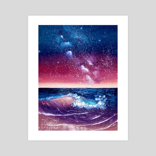 540x540 Cotton Candy Ocean, An Art Print By Addison Kanoelani - Cotton Candy Painting