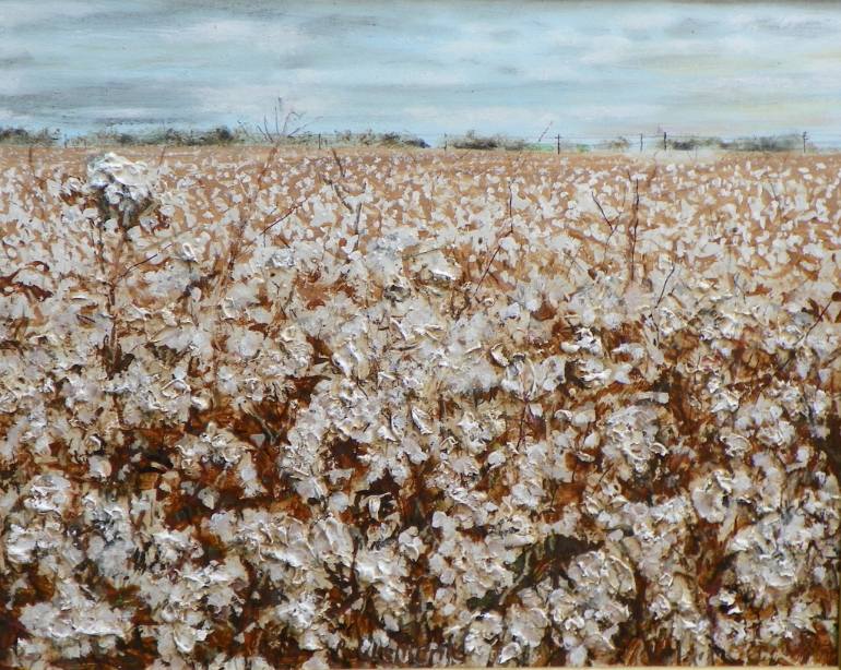 Cotton Field Painting at PaintingValley.com | Explore collection of ...