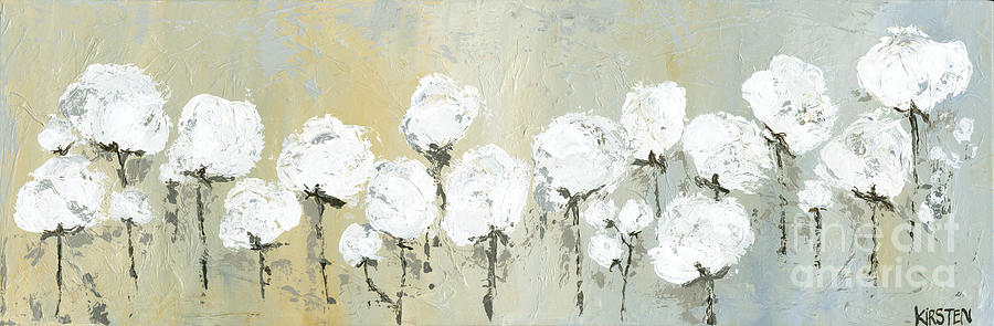 900x295 Land Of Cotton Painting By Kirsten Reed - Cotton Painting
