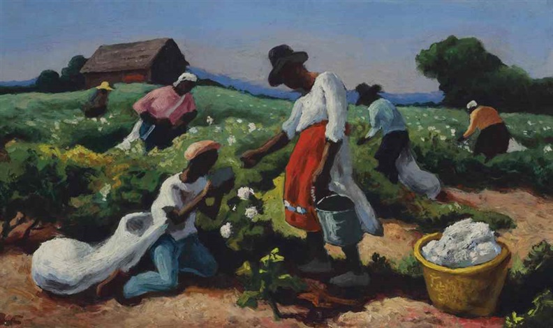 792x470 Cotton Pickers By Thomas Hart Benton On Artnet - Cotton Pickers Painting
