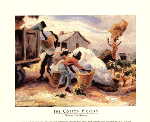 480x390 The Cotton Pickers Fine Art Print By Thomas Hart Benton - Cotton Pickers Painting