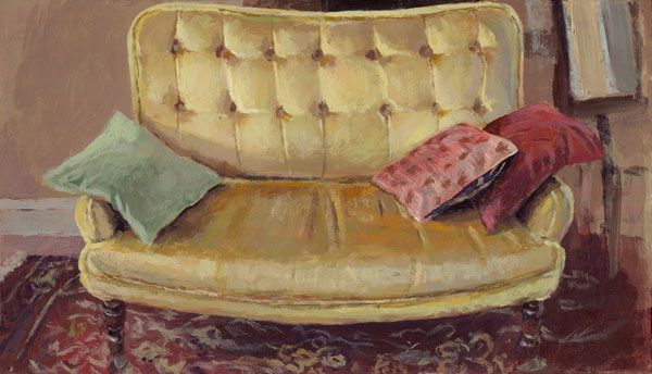 600x344 Kathy's Couch 2002 Acrylic On Panel Painting Inspiration - Couch Painting