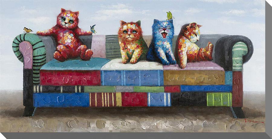 900x461 Whimsical Paintings - Couch Painting