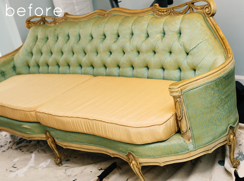 500x371 Before Amp After Painted Sofa Designsponge - Couch Painting