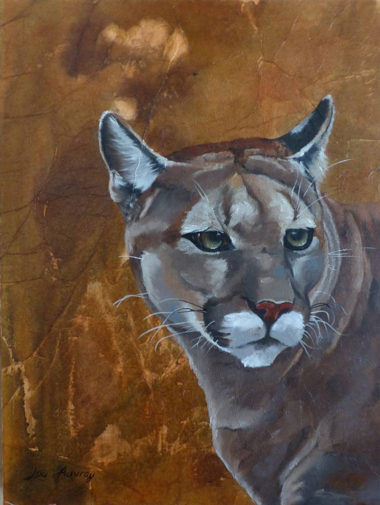 770x1022 Saatchi Art Cougar Painting By Auvray Lou - Cougar Painting