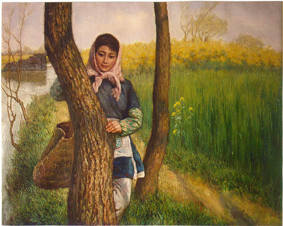 580x463 Paintings - Country Girl Painting