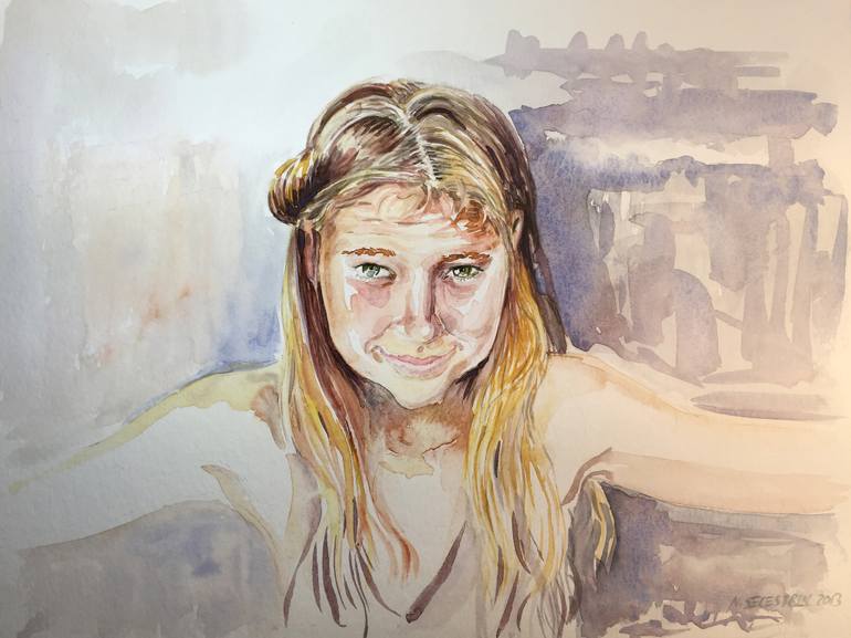 770x577 Saatchi Art Country Girl Painting By Nenad Selestrin - Country Girl Painting