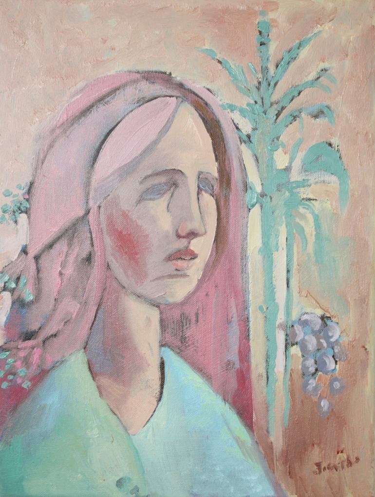 770x1019 Saatchi Art Country Girl Painting By Joseph Shalabi - Country Girl Painting