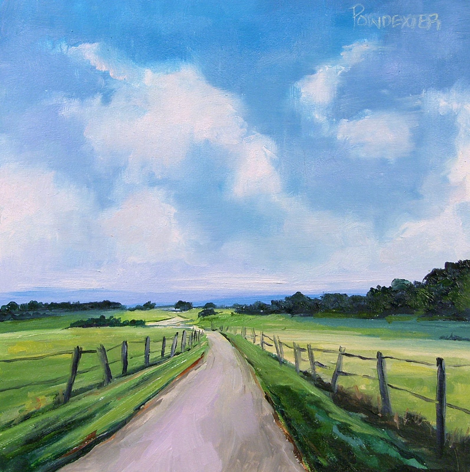 1595x1600 Paintings In Oil Country Landscape Study - Country Landscape Painting