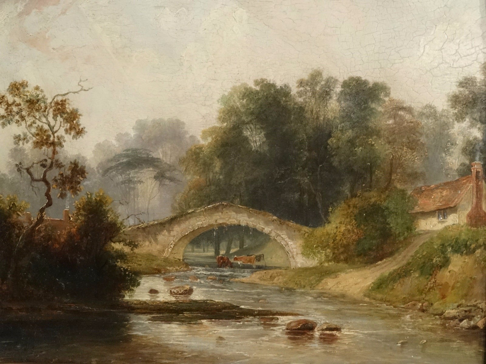 1600x1200 Splendid All Original Mid 19th Century English Country Landscape - Country Landscape Painting