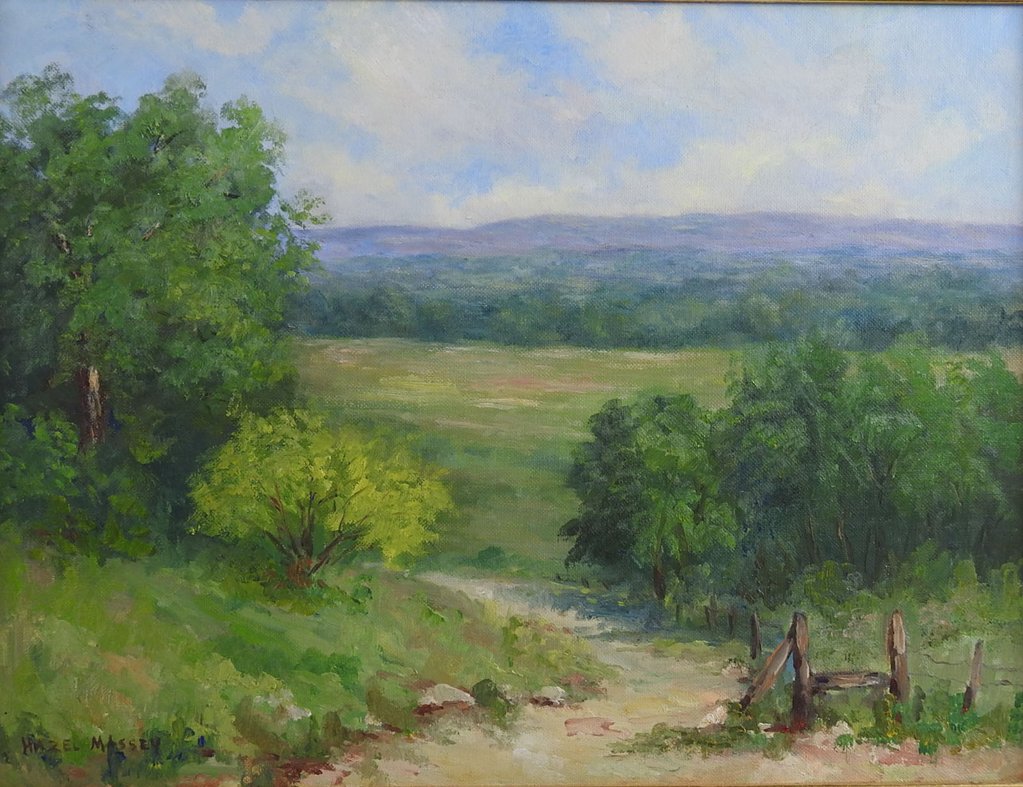 1023x787 Texas Hill Country Landscape Painting By Hazel Massey Artifax - Country Landscape Painting
