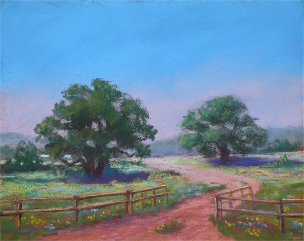 600x475 Welcome To The Hill Country, Pastel Painting, Landscape, Texas. - Country Landscape Painting
