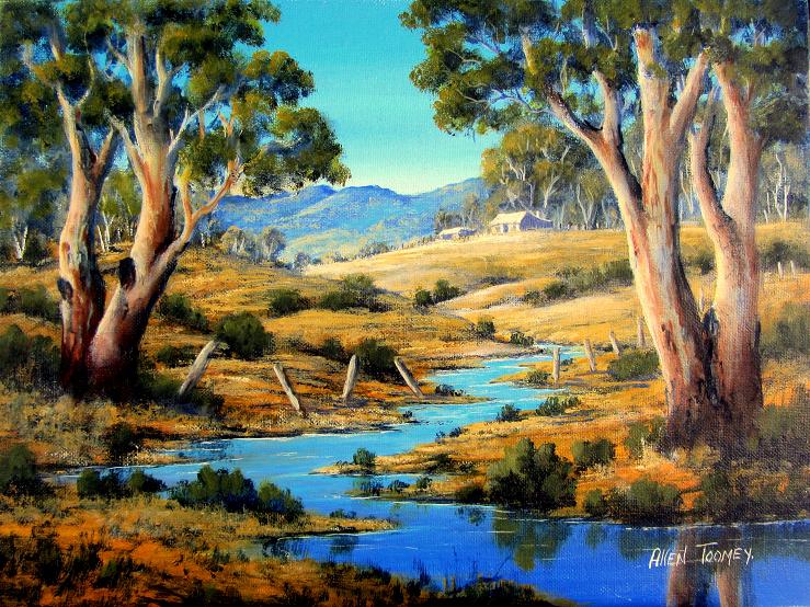 739x554 Country Living. [2] Oil Landscape Painting - Country Landscape Painting