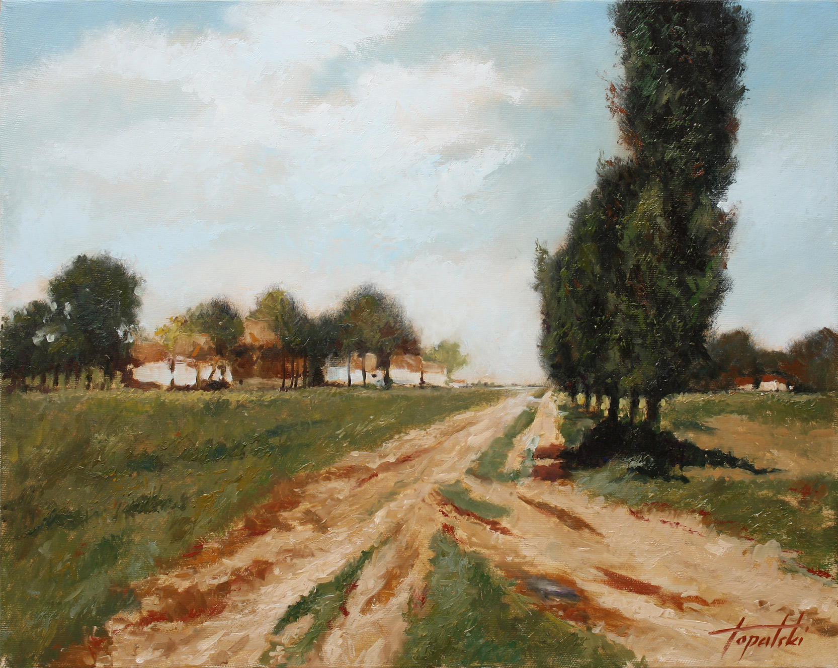 1666x1328 Country Road Oil Painting Fine Arts Gallery - Country Oil Painting