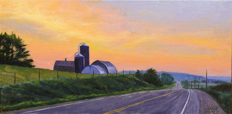 900x443 Country Sunrise By Nathan Hager - Country Oil Painting