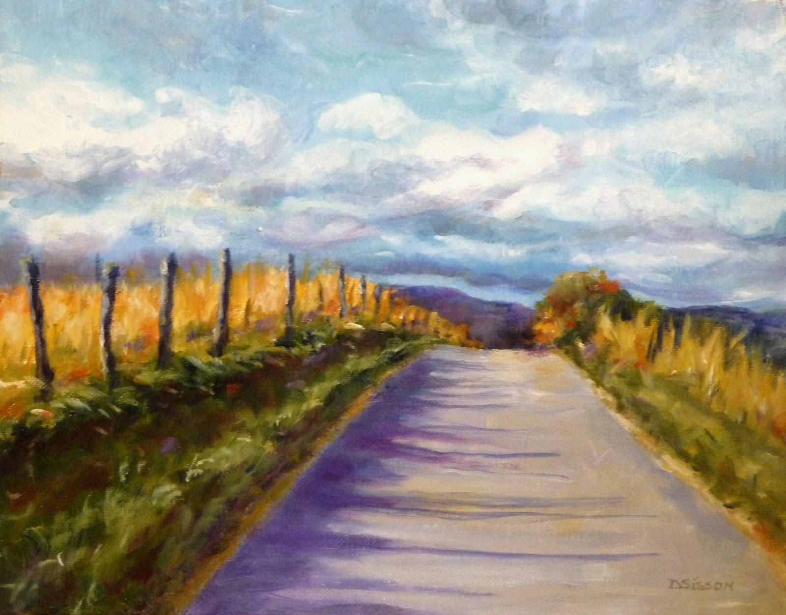 1600x1252 Daily Painting Projects Open Country Road Oil Painting Landscape - Country Oil Painting