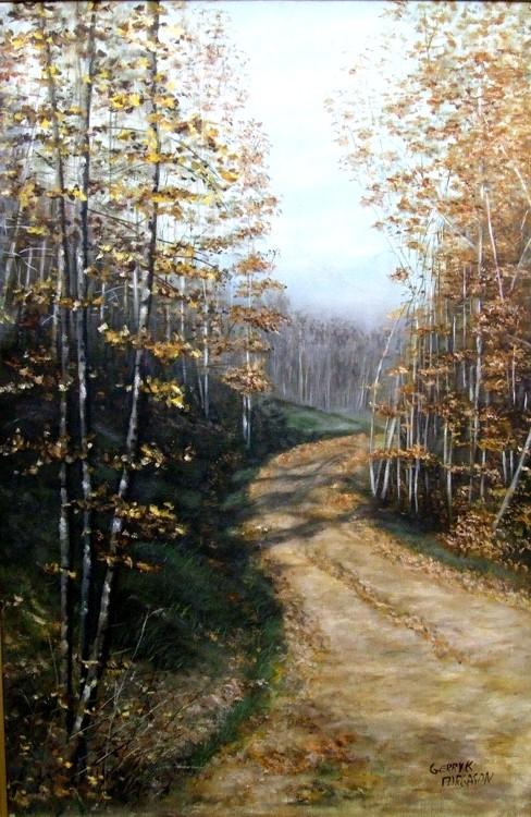 488x750 Lexington Country Road Landscape Oil Painting - Country Oil Painting