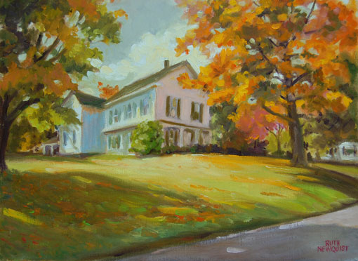 510x372 Ruth Newquist, Oil Painting, Country House - Country Oil Painting