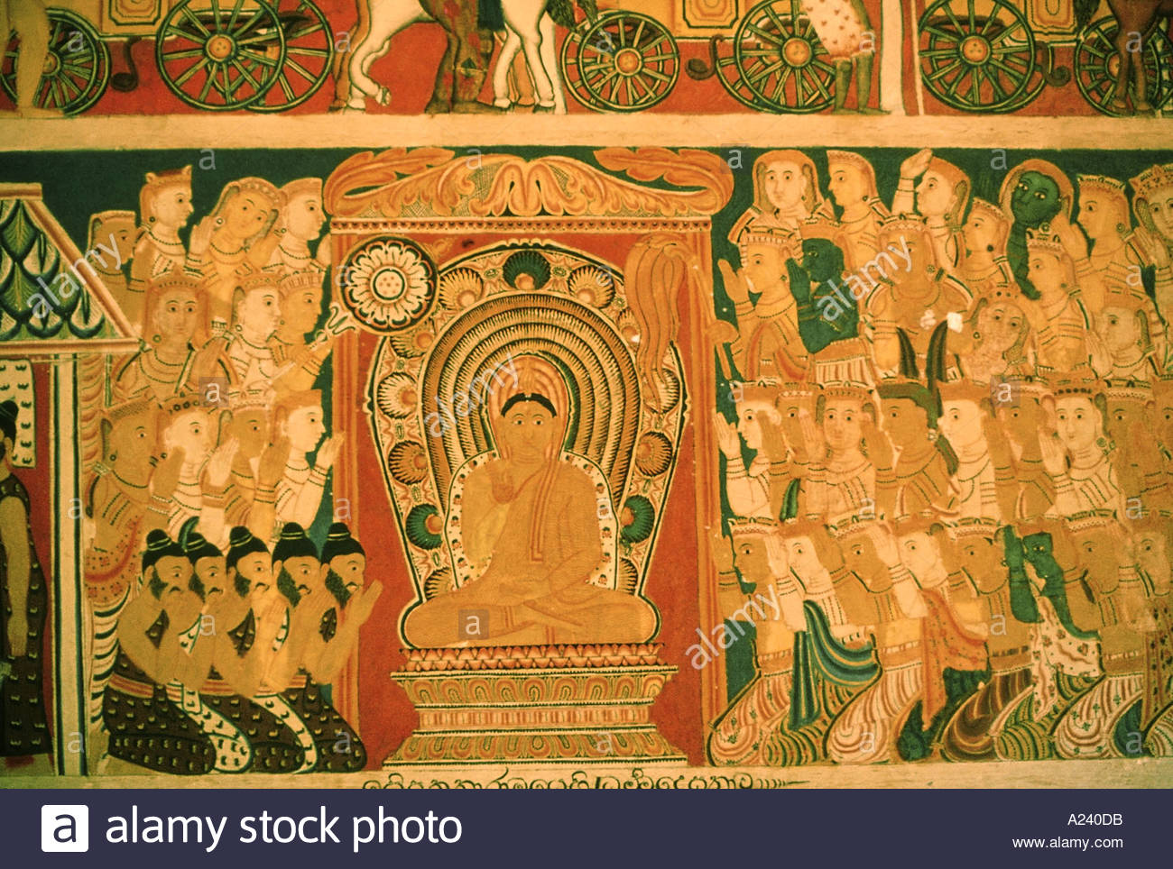 1300x964 Low Country Painting Sri Subadrarama Vihara. The Buddha Preaching - Country Painting