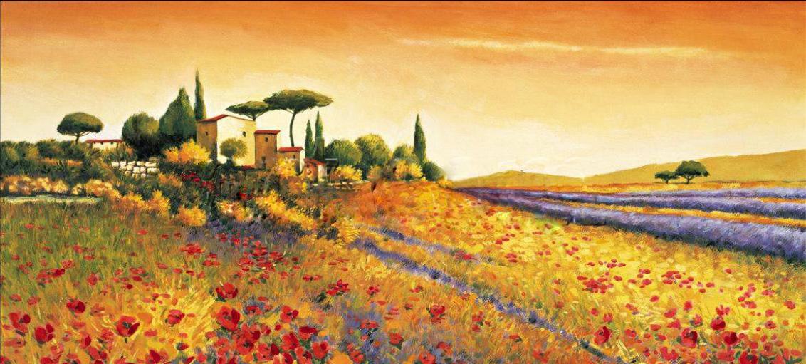 1132x511 Richard Leblanc Sunlight Country Painting Best Sunlight Country - Country Painting