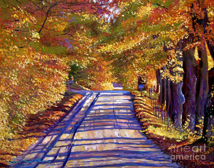 900x706 Country Road Painting By David Lloyd Glover - Country Road Painting