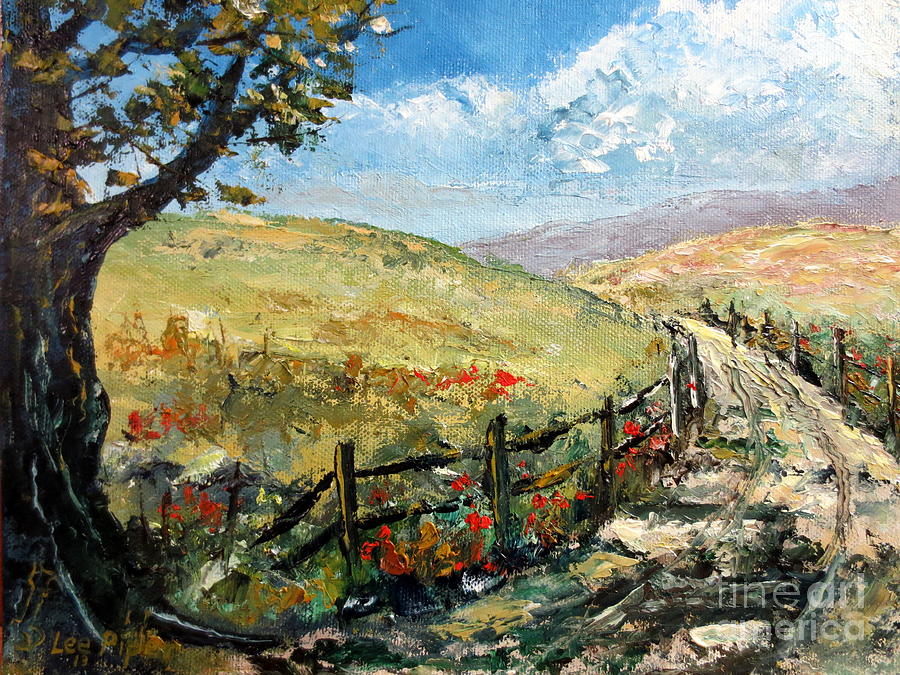 900x675 Country Road Painting By Lee Piper - Country Road Painting
