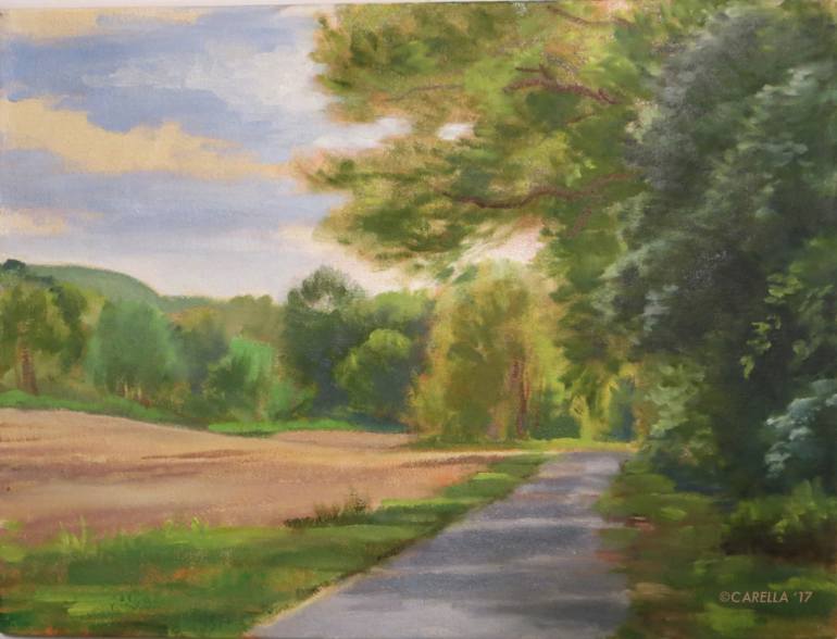 770x588 Saatchi Art Landscape With Country Road Painting By Peter Carella - Country Road Painting