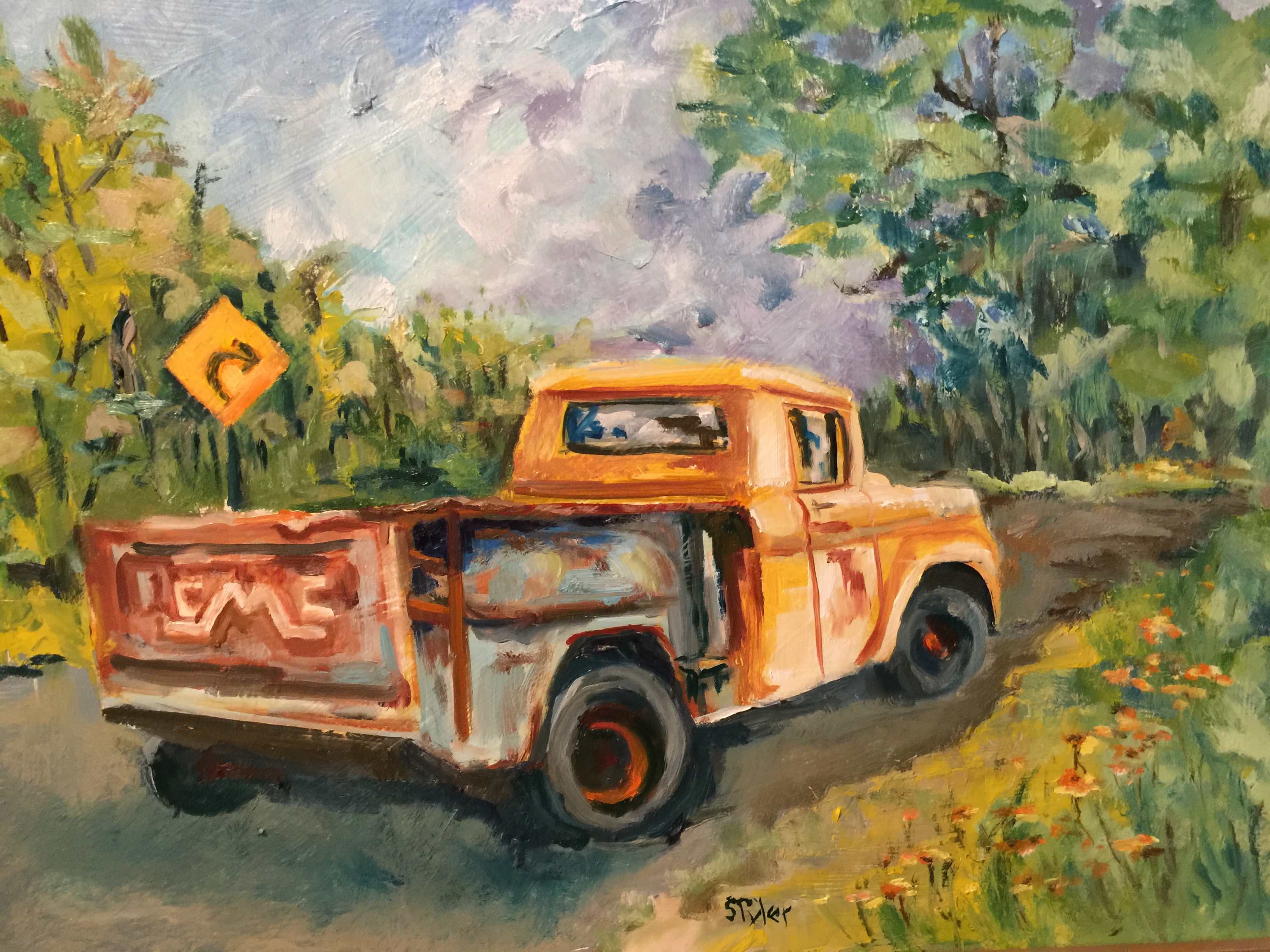 3264x2448 Country Road - Country Road Painting