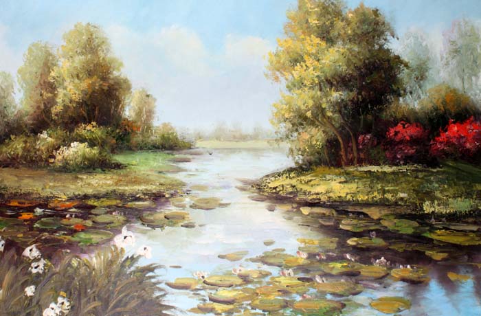 700x460 Country Scene Oil Painting 24x36 Id8157 - Country Scene Painting