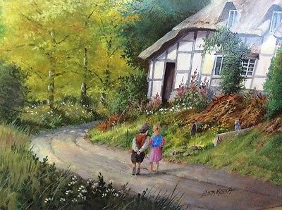 400x298 Original Oil Painting Of A Country Scene By Peter Kotka - Country Scene Painting