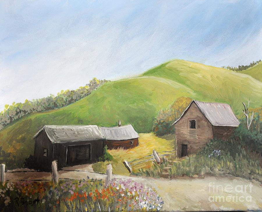 900x728 A Little Country Scene Painting By Reb Frost - Country Scene Painting